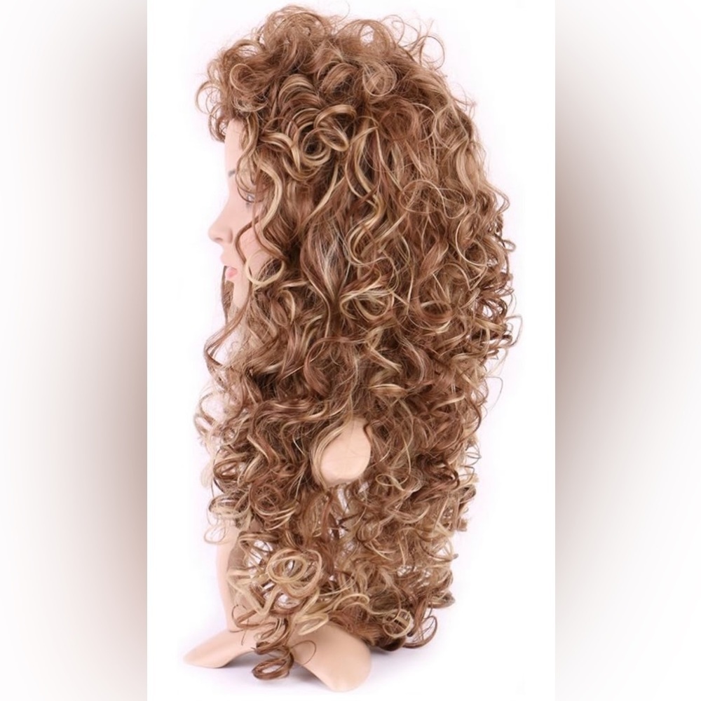 Fluffy Long Hair Blonde Wig - Picture 5 of 10